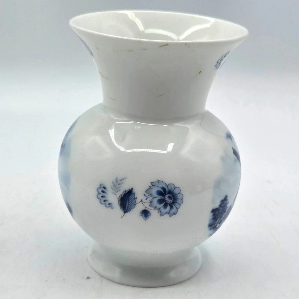 Blue and White‎ Delft Style Vase VINTAGE